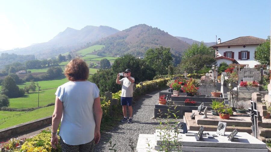 From San Sebastian: French-Basque Countryside Private Tour - Ainhoa’s church, cemetery stones, and perfect Basque street geometry