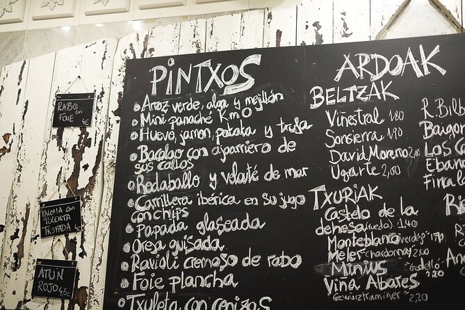 San Sebastian Evening Pintxo Tour with Wine - The six pintxo venues: what you’ll taste and what to expect